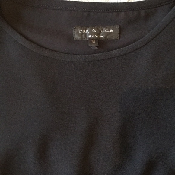 Rag & Bone Harper split back top black size M - Picture 6 of 15